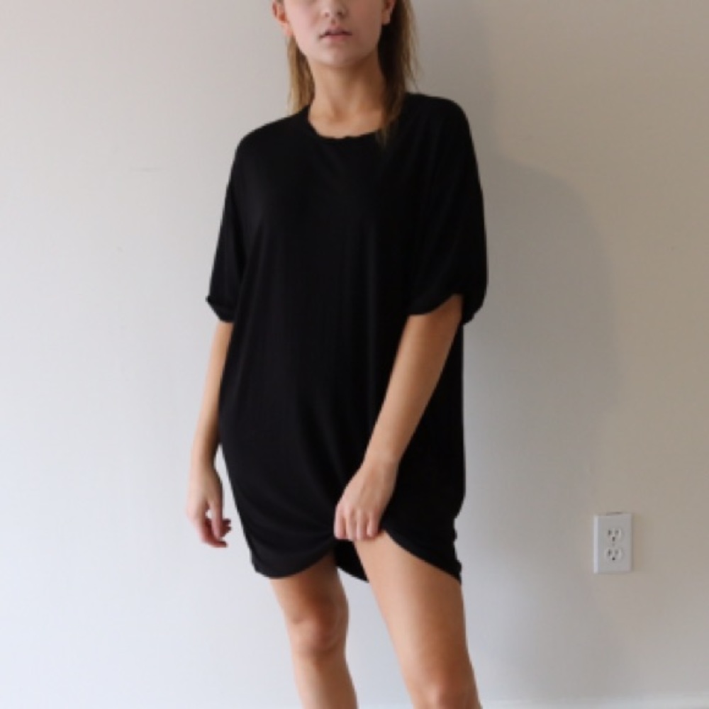 Black T-shirt dress